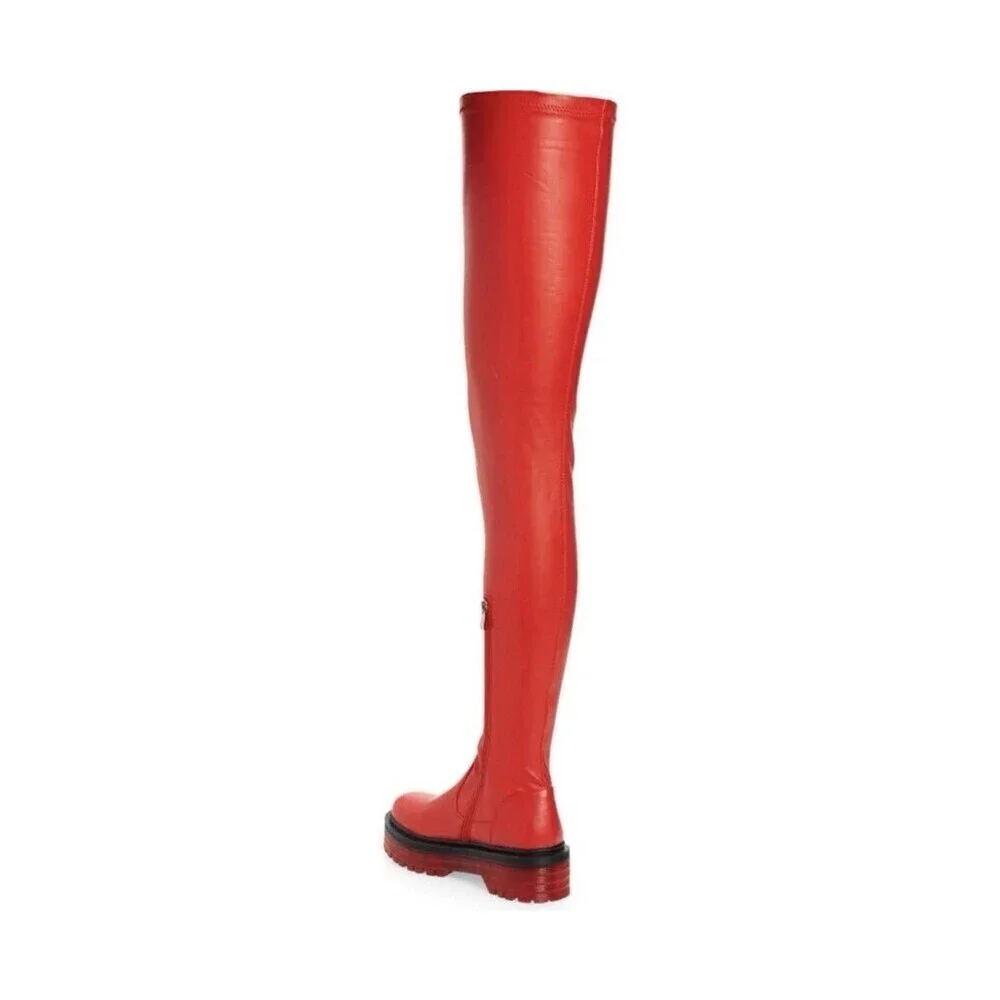 Azalea Wang Red Over The Knee Boots SIZE 9